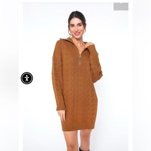 Georgie LS Mix Stitch Sweater Tunic Dress NWT